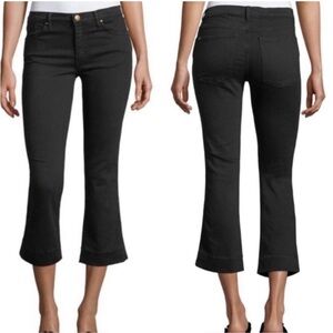 The Great The Nerd Jeans Women 25 Black Flare Crop USA B7